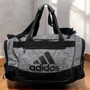 Adidas Black and Gray Men's Duffel Bag
